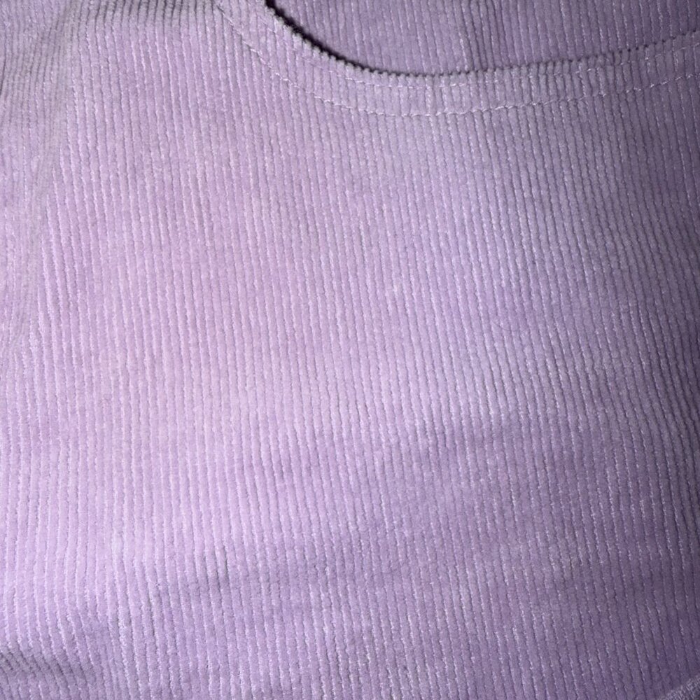 Forever 21 Shorts Womens Sz 27 High Rise Corduroy Lavender Purple Shortie‎ 2 in - Picture 2 of 9